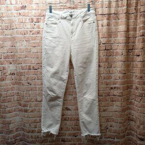 PAIGE Jeans Hoxton Slim Crop WHITE Size 28
